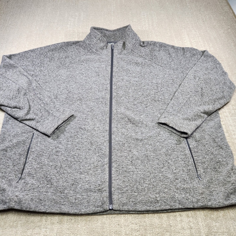 Duluth Trading Co Frost Lake Fleece Jacket Women 4X Plus Gray Full Zip Gorpcore
